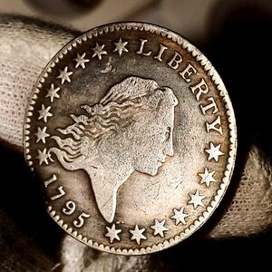 Novelty Production Restrike 1795 US Silver Plated Liberty Coin